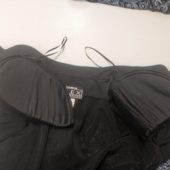 Alex Evenings Size 3X Two-Piece Top Black and Teal - Picture 13 of 16